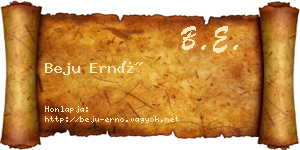Beju Ernő névjegykártya